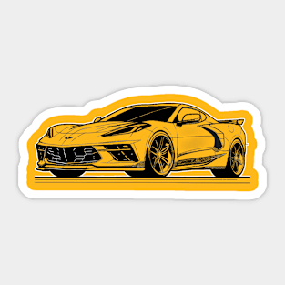 Color Wash Corvette Sticker